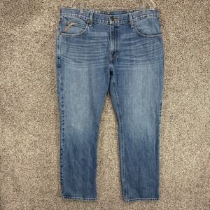Ariat M2 Relaxed Bootcut Jeans Mens 38x32 Blue Denim Western‎ Cowboy Work Rodeo